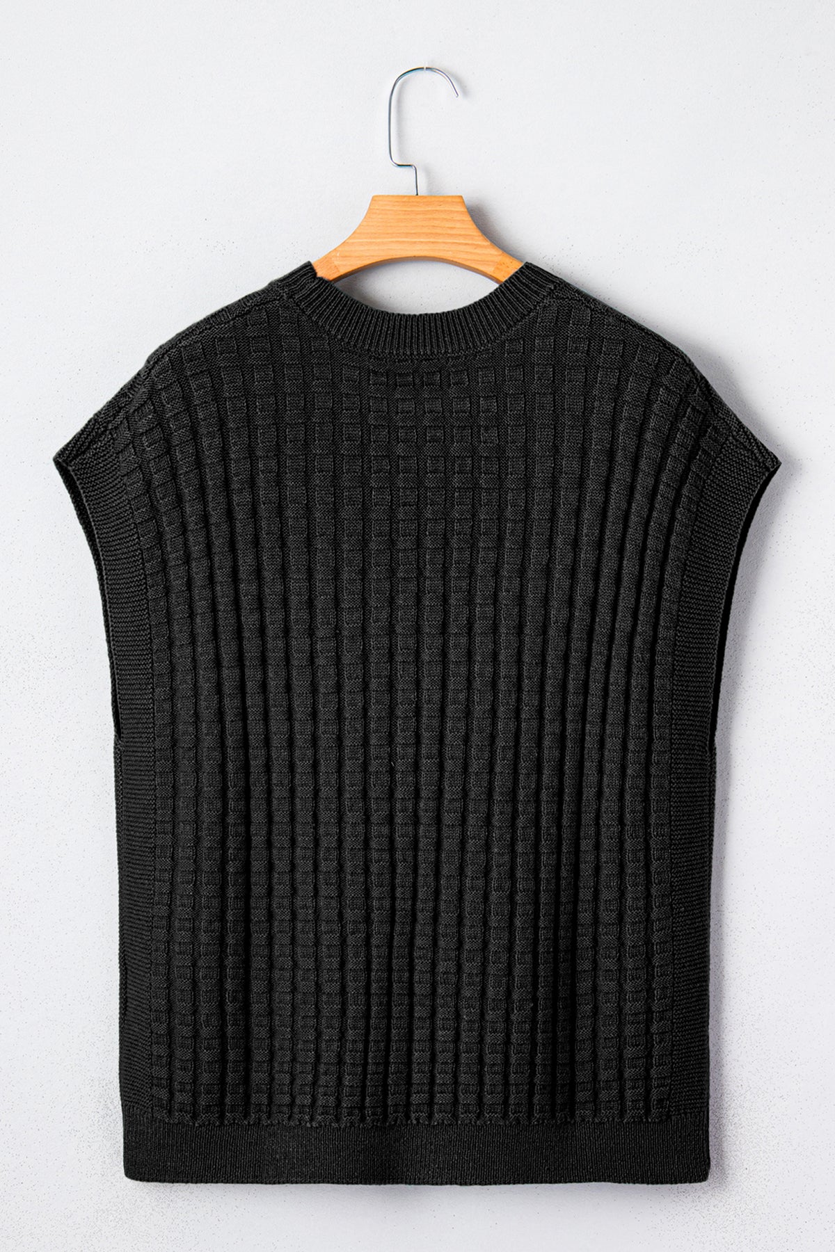 KaleaBoutique Comfortable Solid Color Round Neck Textured Short Sleeve Sweater - KaleaBoutique.com