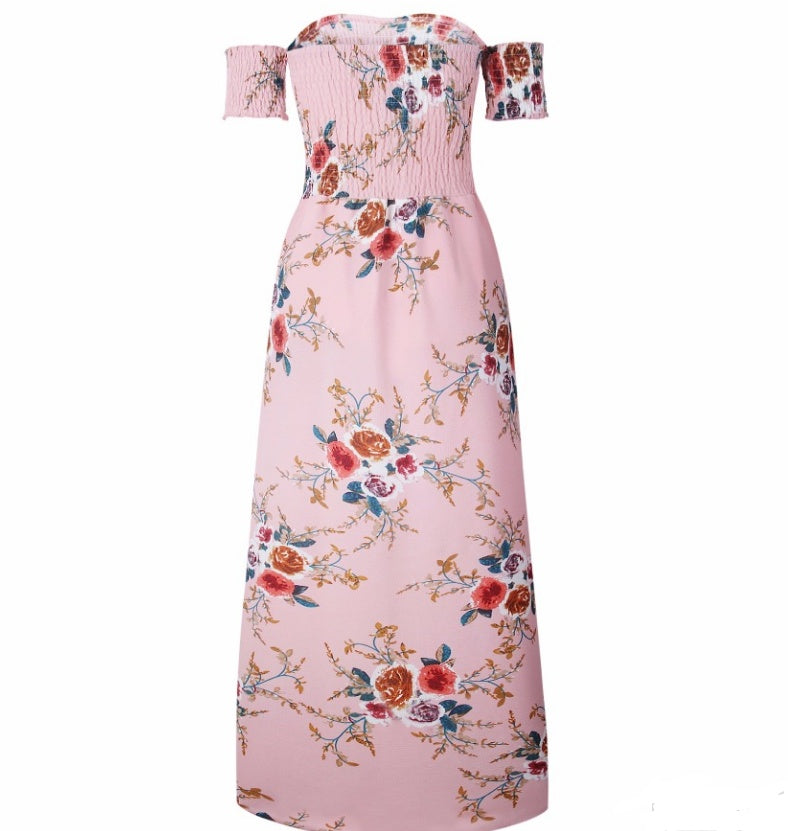 Boho style long dress women Off shoulder beach summer dresses - KaleaBoutique.com