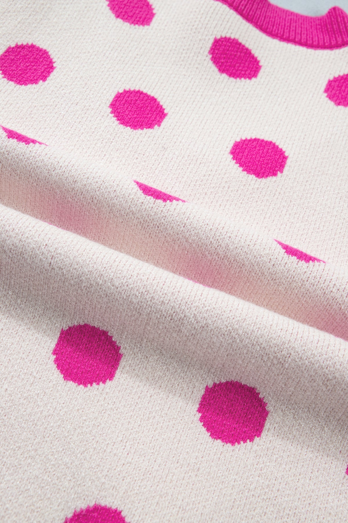 KaleaBoutique Stylish Polka Dot Puff Short Sleeve Sweater Top - KaleaBoutique.com