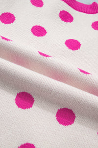 KaleaBoutique Stylish Polka Dot Puff Short Sleeve Sweater Top - KaleaBoutique.com