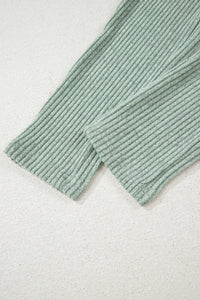 KaleaBoutique Comfortable Ribbed Notched Neck Knit Long Sleeve Leggings Two Pieces Lounge Set - KaleaBoutique.com