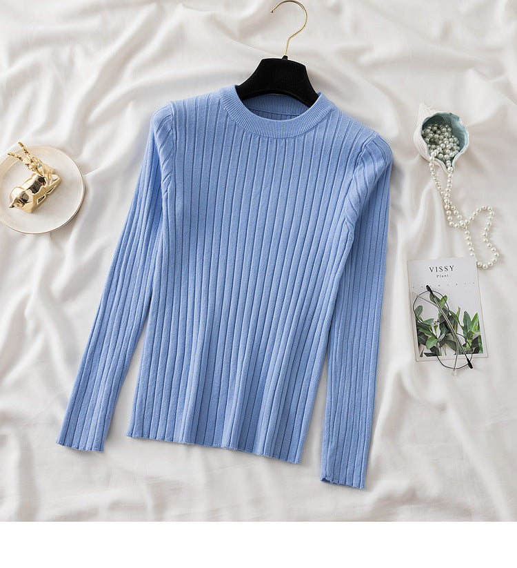 Women's Ribbed Crewneck Long-Sleeve Pullover Sweater - KaleaBoutique.com