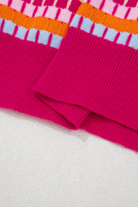 KaleaBoutique Stylish Abstract Striped Knit Short Sleeve Sweater - KaleaBoutique.com