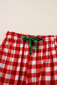 KaleaBoutique Stylish Christmas Plaid Print Shirt and Pants Pajama Set - KaleaBoutique.com