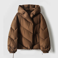 Hooded Long-Sleeve Puffer Jacket - KaleaBoutique.com
