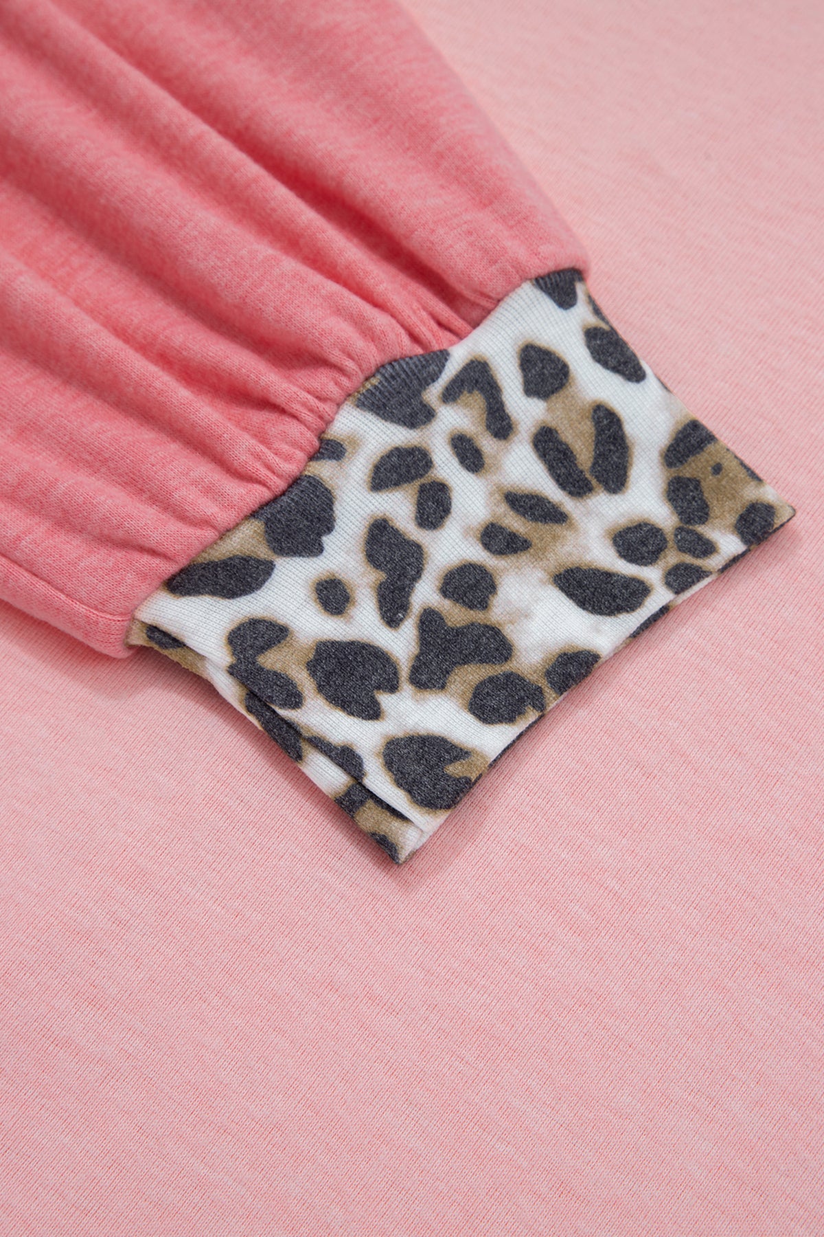 KaleaBoutique Stylish Color Block Leopard Patchwork Dolman Sleeve High Low Baggy Sweatshirt - KaleaBoutique.com