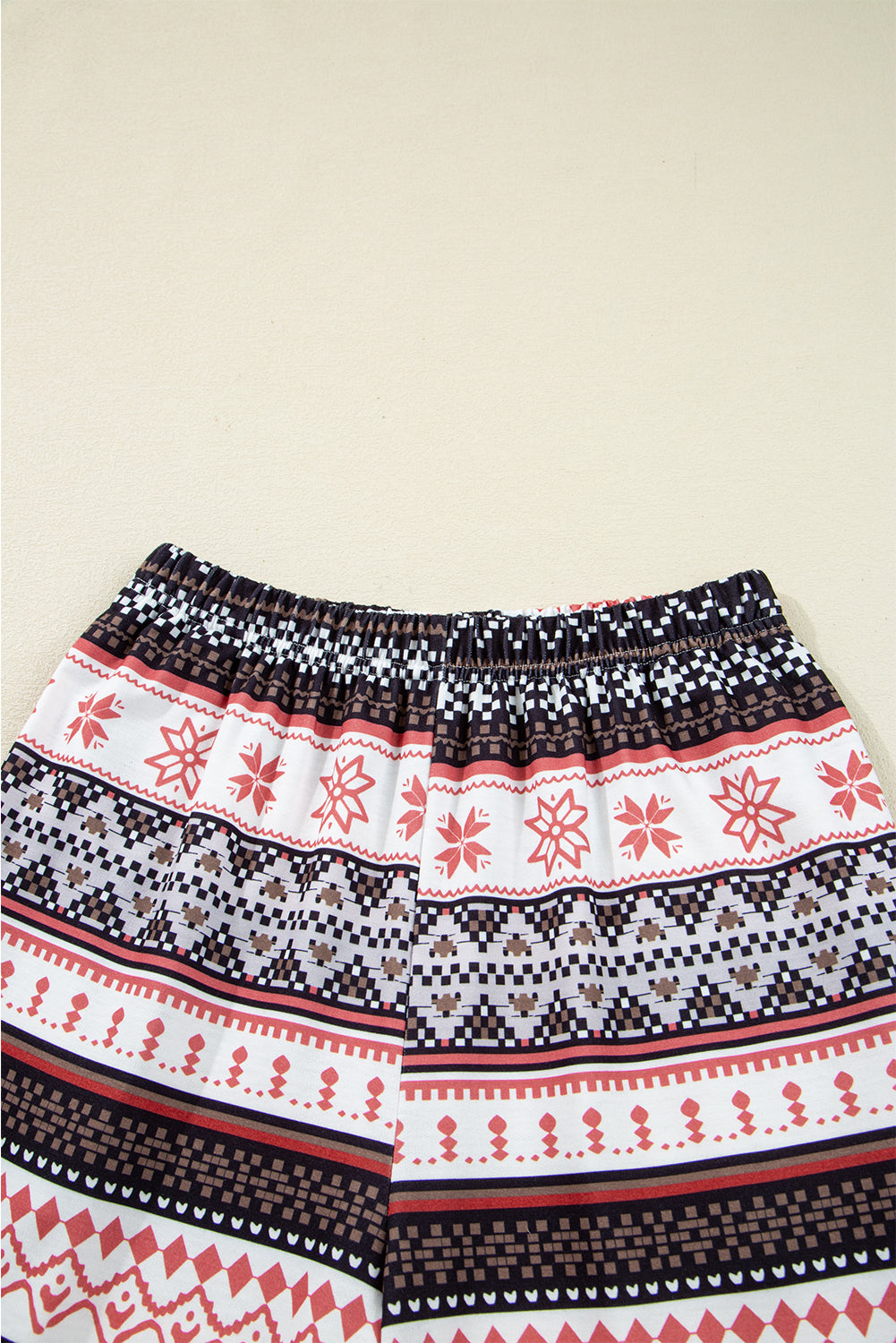 KaleaBoutique Comfortable Retro Christmas Pattern Loose Pullover 2pcs Lounge Pant Set