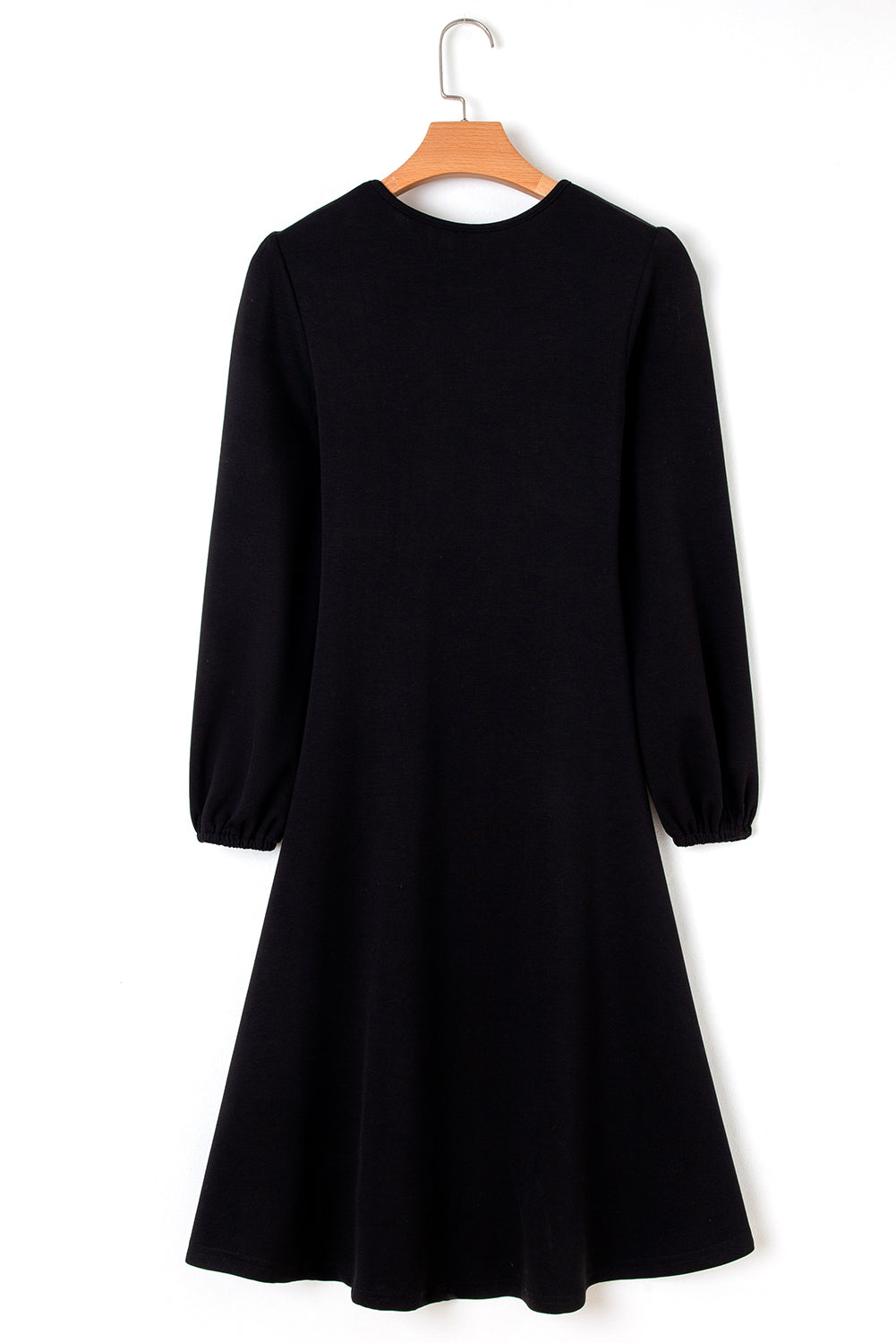 KaleaBoutique Solid Color Ruched Detail Long Sleeve Midi Dress - KaleaBoutique.com