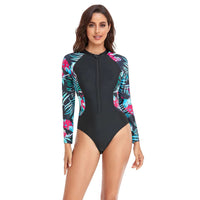 KaleaBoutique Women's Floral Zip-Front One-Piece Surf Swimsuit - KaleaBoutique.com