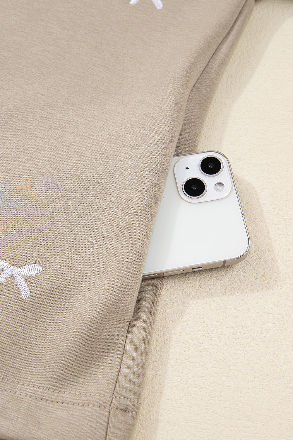 Contrast Bow Embroidered Zip Up Jacket Hoodie - KaleaBoutique.com