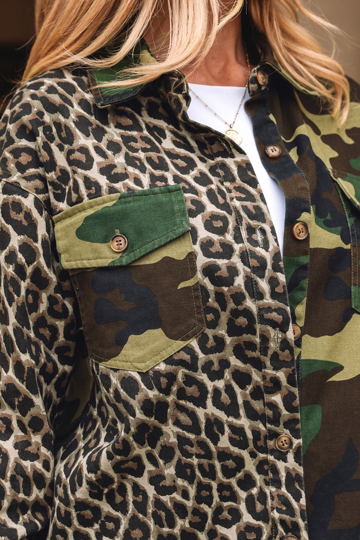 Leopard Camo Patchwork Oversize Shacket - KaleaBoutique.com