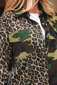 Leopard Camo Patchwork Oversize Shacket - KaleaBoutique.com