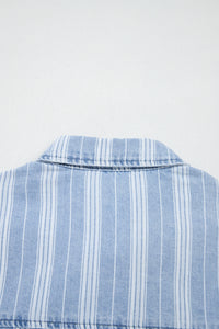 Boyfriend Chest Pocket Classic Denim Shacket - KaleaBoutique.com