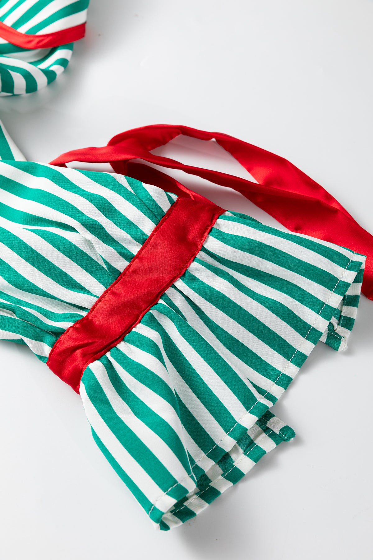 KaleaBoutique Comfortable Contrast Velvet Trim Bow Knot Waist 2pcs Pajama Set - KaleaBoutique.com