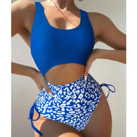 Women's Leopard Print Side-Tie High-Waist One-Piece Swimsuit - KaleaBoutique.com