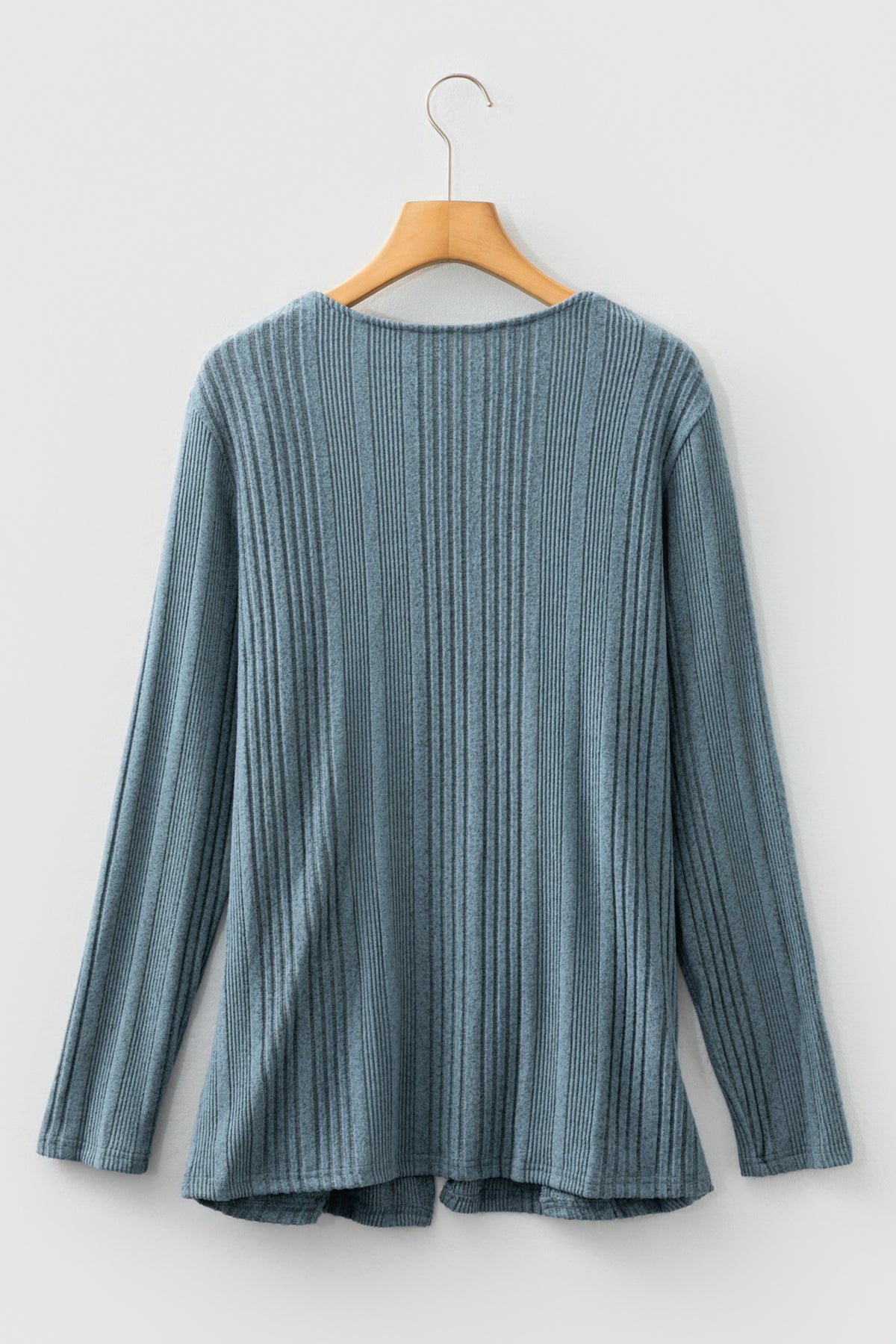 KaleaBoutique Comfortable Ribbed Open Front Knitted Top with Pockets - KaleaBoutique.com