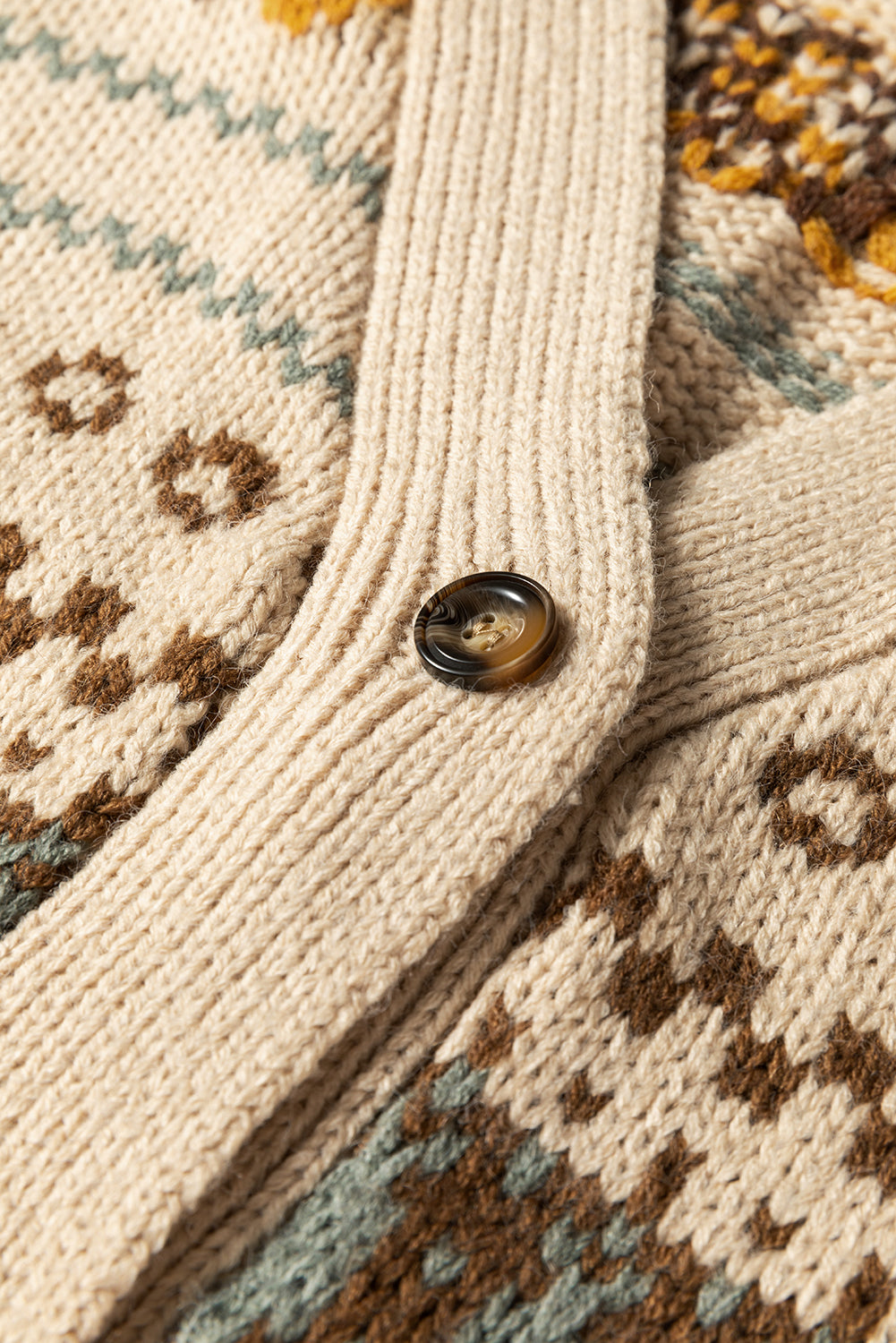 KaleaBoutique Stylish Western Pattern Knitted Button V Neck Cardigan Sweater - KaleaBoutique.com