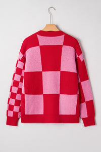 KaleaBoutique Comfortable Mixed Plaid Relaxed Sweater Cardigan - KaleaBoutique.com