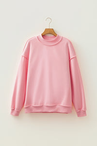 KaleaBoutique Comfortable Oversize Drop Shoulder Reversible Mock Neck Sweatshirt - KaleaBoutique.com