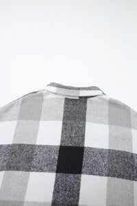 Plus Size Checkered Button-Up Shacket - KaleaBoutique.com