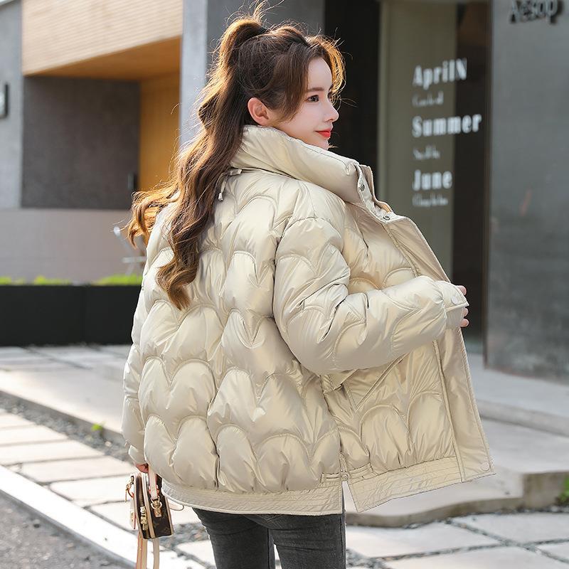 Women’s Loose-Fit Stand-Collar Quilted Jacket - KaleaBoutique.com