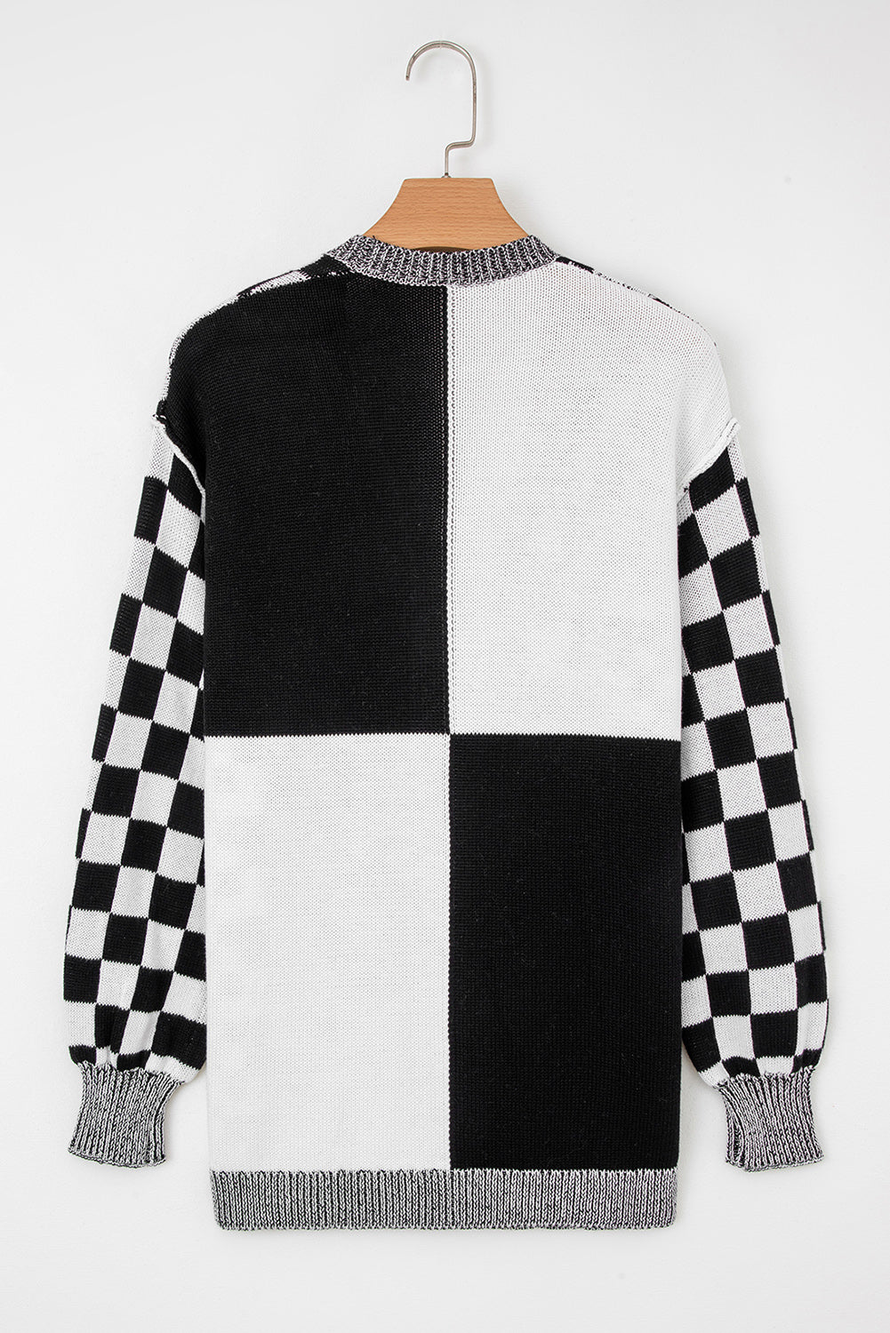 KaleaBoutique Stylish Checkered Open Front Drop Shoulder Cardigan - KaleaBoutique.com