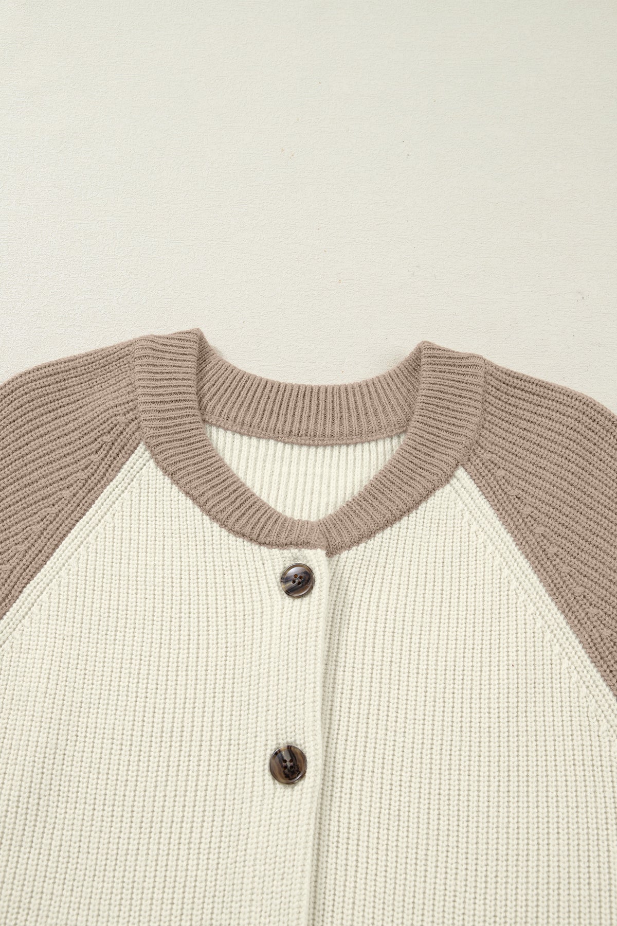 KaleaBoutique Comfortable Color Block Ribbed Knit Button Down Sweater Cardigan - KaleaBoutique.com
