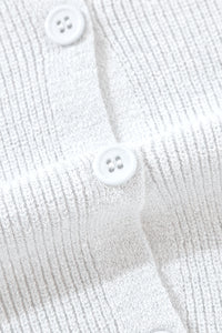 KaleaBoutique Stylish Lightweight Ribbed Knit Button Front V Neck Cardigan - KaleaBoutique.com