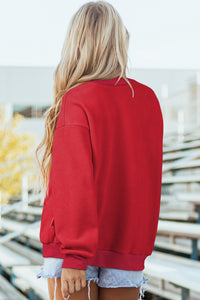 Oversize Drop Shoulder Reversible Mock Neck Sweatshirt - KaleaBoutique.com