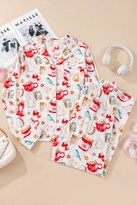 KaleaBoutique Comfortable Christmas Pattern Long Sleeve Shirt and Pants Pajama Set - KaleaBoutique.com