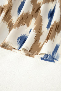 KaleaBoutique Stylish Boho Abstract Print V Neck Sleeveless Long Dress - KaleaBoutique.com