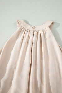 KaleaBoutique Stylish Sheer Hollowed Floral Lace Hem Patchwork Loose Halter Summer Dress - KaleaBoutique.com