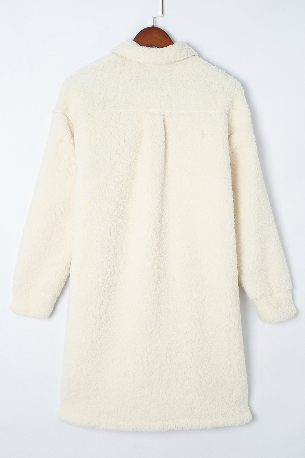 KaleaBoutique Stylish Contrast Flap Pocket Single Breasted Teddy Coat - KaleaBoutique.com