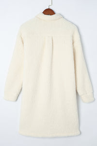 KaleaBoutique Stylish Contrast Flap Pocket Single Breasted Teddy Coat - KaleaBoutique.com