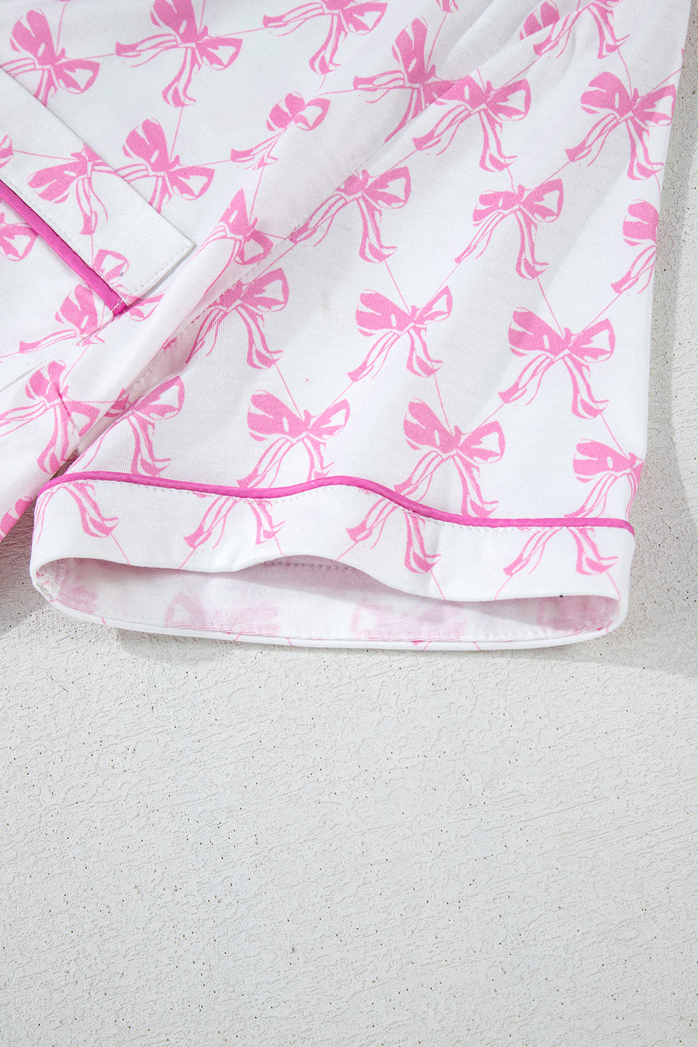 KaleaBoutique Comfortable Bowknot Printed Short Sleeve and Ruffled Shorts Pajama Set - KaleaBoutique.com