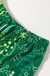KaleaBoutique Stylish Christmas Tree Print V Neck Tee and Pants Lounge Set - KaleaBoutique.com