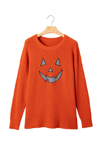 Drop Shoulder Long Sleeve Round Neck Halloween Sweater - KaleaBoutique.com