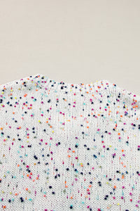 KaleaBoutique Rhinestone Decor Multicolor Confetti Sweater Cardigan - KaleaBoutique.com