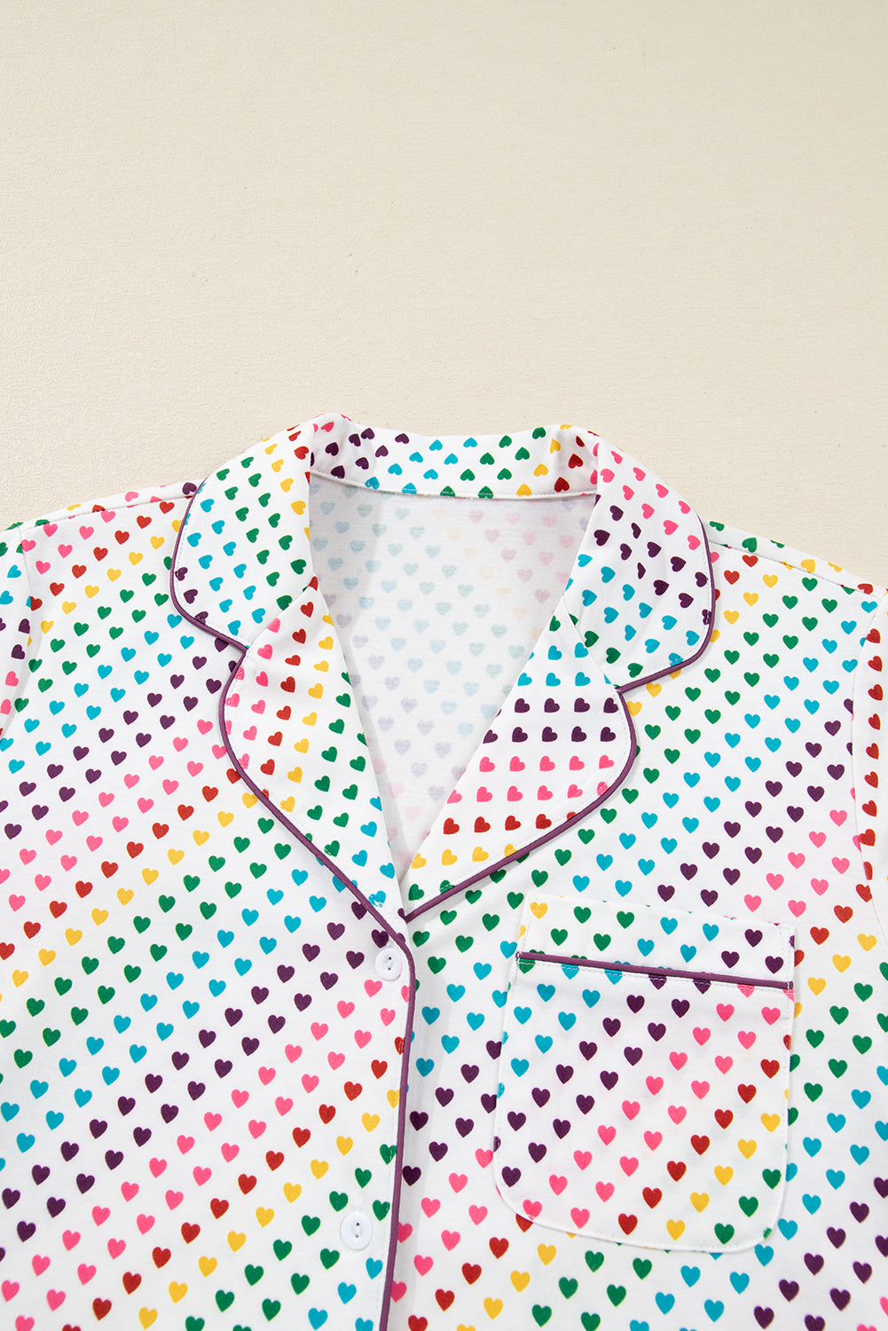 KaleaBoutique Stylish Pride Heart Print Valentines Long 2pcs Pajama Set - KaleaBoutique.com