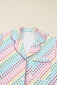 KaleaBoutique Stylish Pride Heart Print Valentines Long 2pcs Pajama Set - KaleaBoutique.com