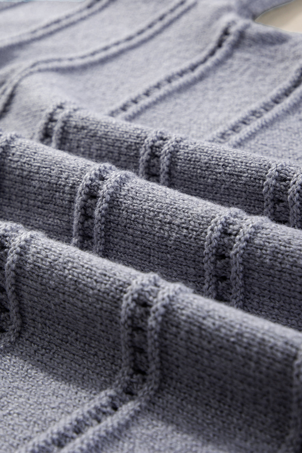 KaleaBoutique Boat Neck Drop Shoulder Pointelle Knit Sweater - KaleaBoutique.com