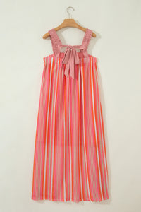 KaleaBoutique Stylish Ruffled Straps Ribbon Knot Flowy Vacation Maxi Dress - KaleaBoutique.com