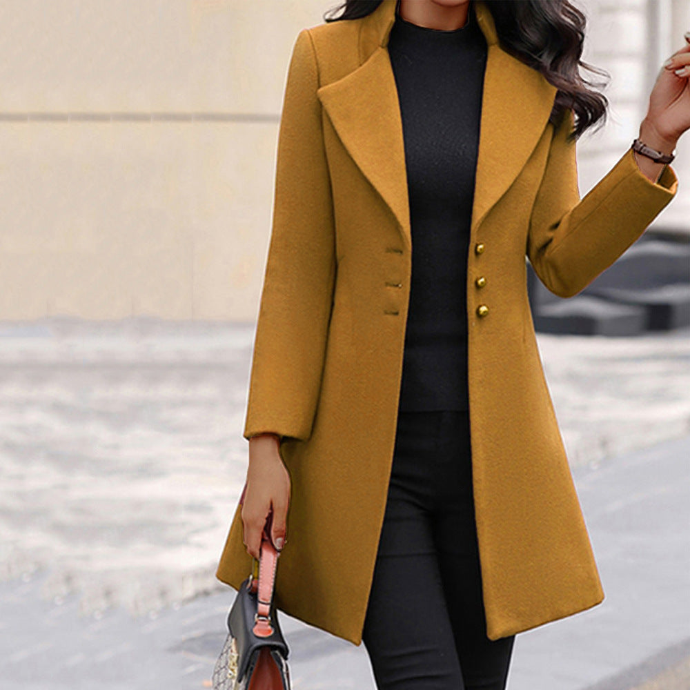 KaleaBoutique Women's Slim-Fit Single-Breasted Coat - KaleaBoutique.com