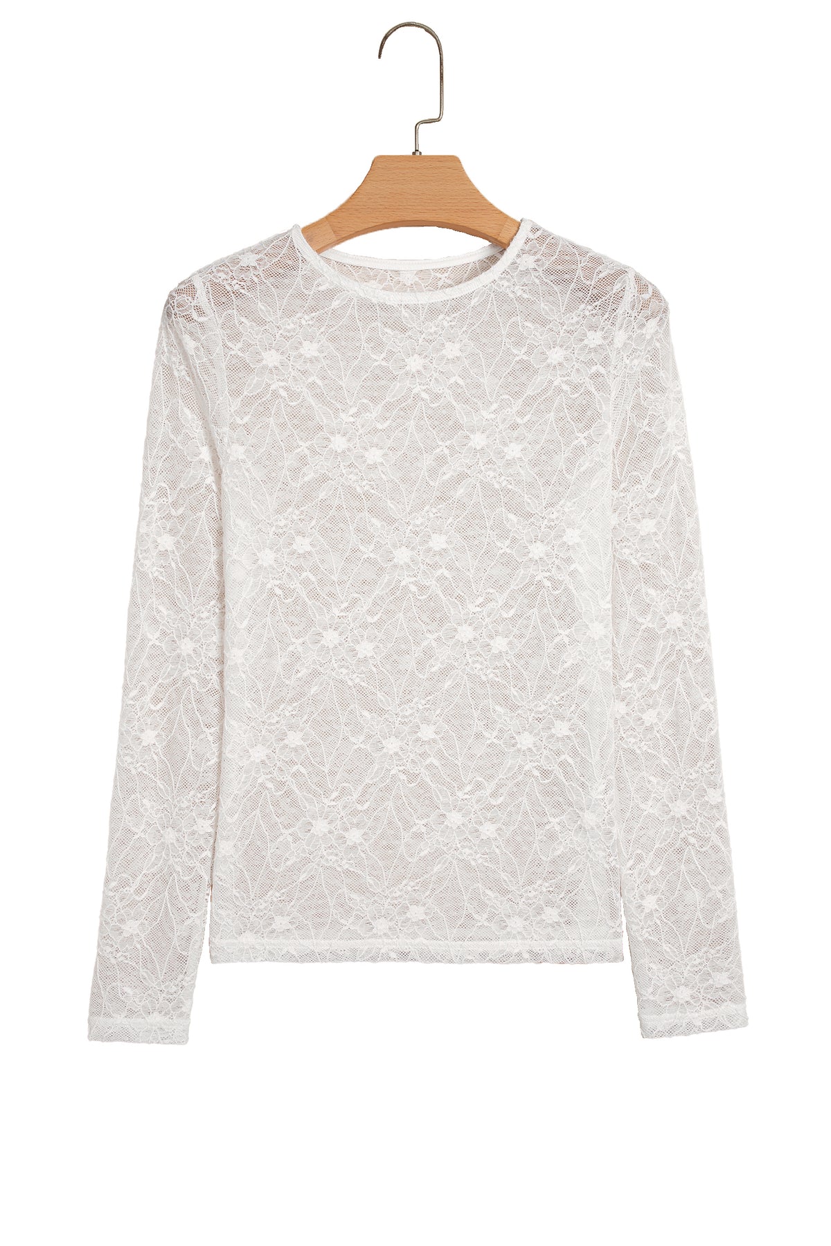 KaleaBoutique Comfortable Long Sleeve Sheer Mesh Lace Top - KaleaBoutique.com