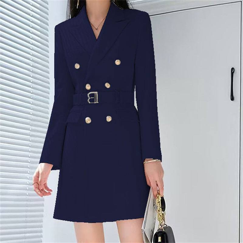Office Lady Style Slimming Waist Trimming Coat Women's Top - KaleaBoutique.com