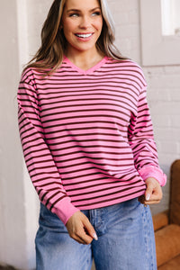 KaleaBoutique Comfortable V Neck Drop Shoulder Long Sleeve Top - KaleaBoutique.com
