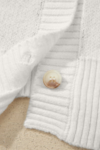 KaleaBoutique Stylish Polka Dot Button Front Oversized V Neck Cardigan - KaleaBoutique.com
