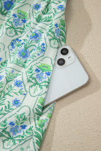 KaleaBoutique Stylish Geometric Floral Print Striped Patchwork Detail Sleeveless Dress（Runs Small ） - KaleaBoutique.com