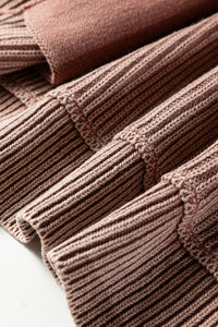 KaleaBoutique Stylish Mineral Wash Exposed Seam Patchwork Knit Open Sweater Cardigan - KaleaBoutique.com