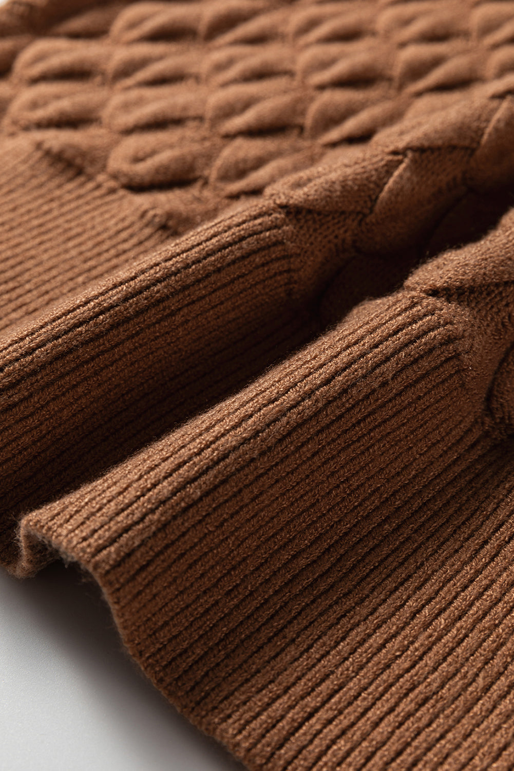 KaleaBoutique Comfortable Fish Scale Textured Knit Ribbed Crew Neck Short Sleeve Sweater - KaleaBoutique.com